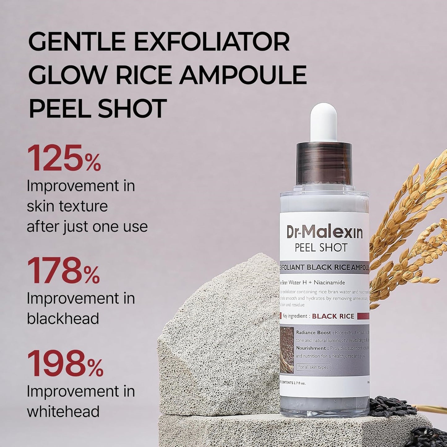 Dr-MalexIn Peel Shot Glow Rice Ampoule Set (White+Black)
