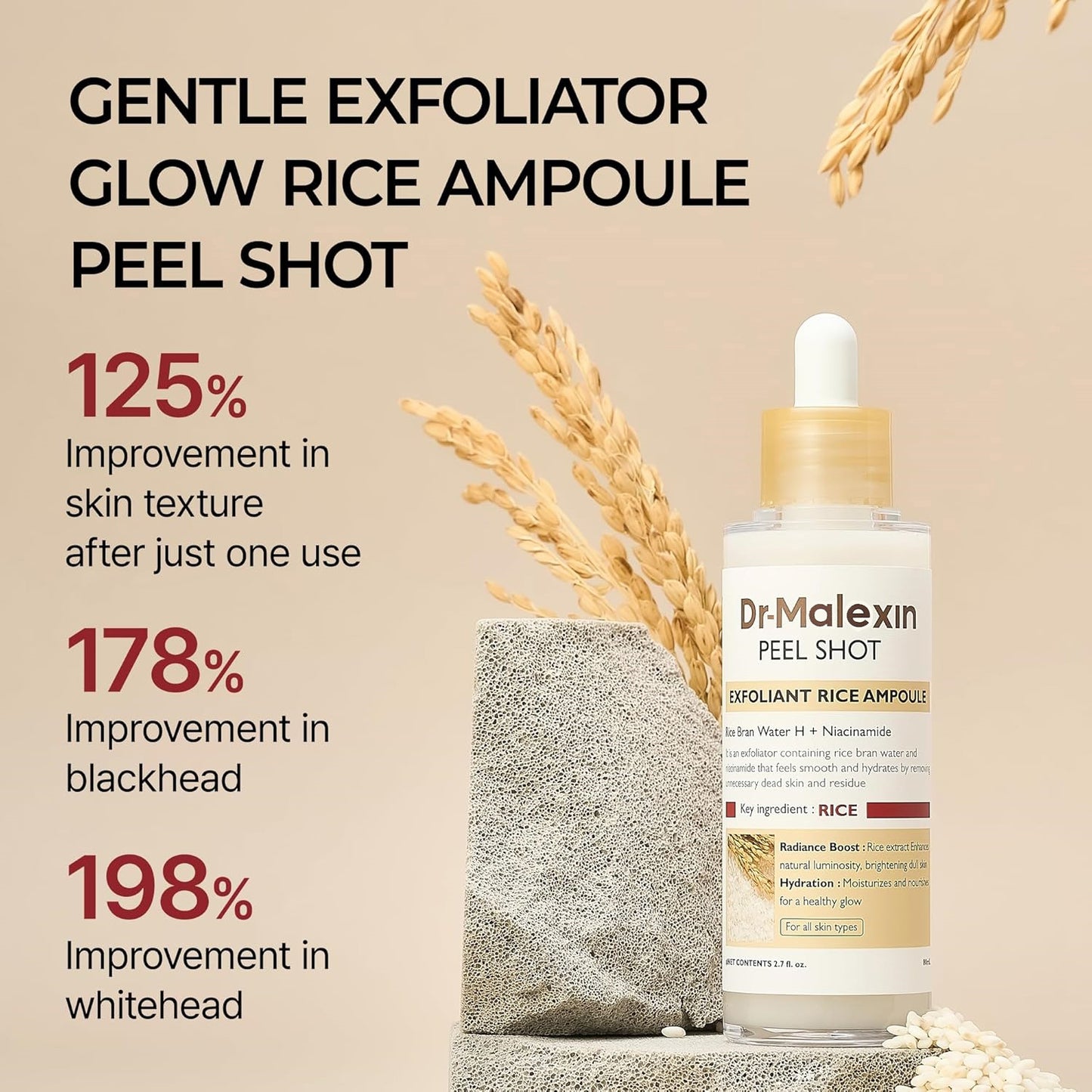 Dr-MalexIn Peel Shot Glow Rice Ampoule Set (White+Black)