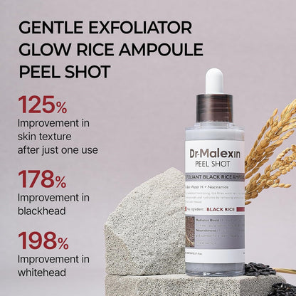 Dr-MalexIn Peel Shot Glow Rice Ampoule Set (White+Black)