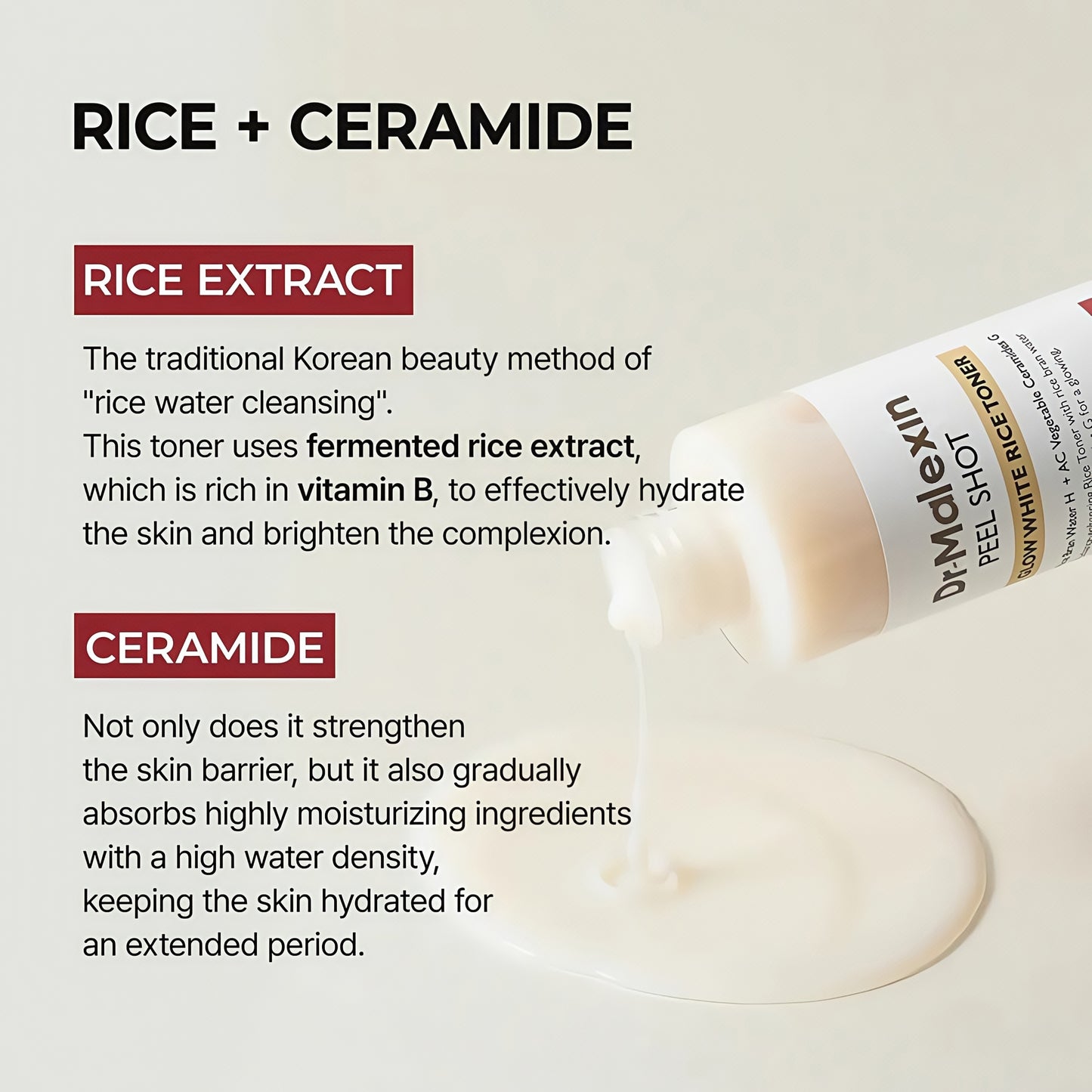 Dr-MalexIn Peel Shot Glow Rice Ampoule Set (White+Black+Toner)