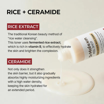 Dr-MalexIn Peel Shot Glow Rice Ampoule Set (White+Black+Toner)